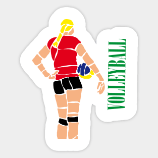 Volleyball Girl Sticker